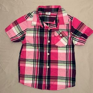 Boys Plaid Button Down Shirt 4T